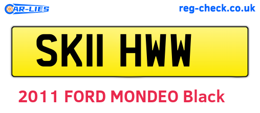 SK11HWW are the vehicle registration plates.