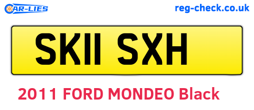 SK11SXH are the vehicle registration plates.