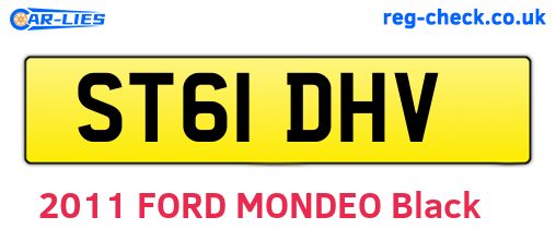 ST61DHV are the vehicle registration plates.