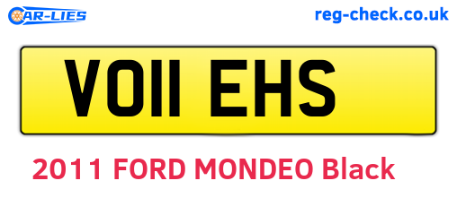 VO11EHS are the vehicle registration plates.
