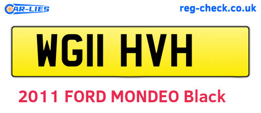 WG11HVH are the vehicle registration plates.