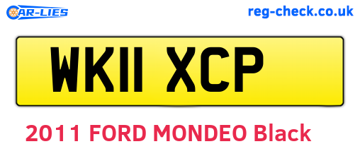 WK11XCP are the vehicle registration plates.