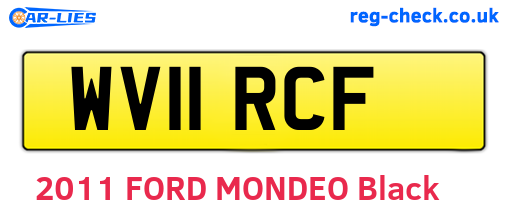 WV11RCF are the vehicle registration plates.