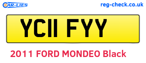 YC11FYY are the vehicle registration plates.