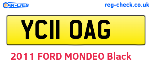 YC11OAG are the vehicle registration plates.