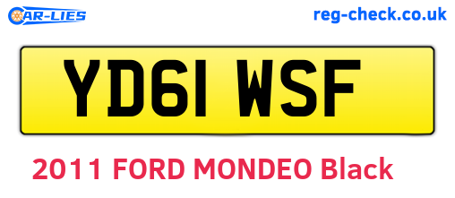 YD61WSF are the vehicle registration plates.