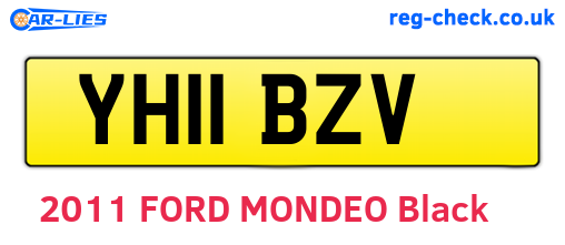 YH11BZV are the vehicle registration plates.