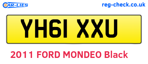 YH61XXU are the vehicle registration plates.