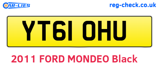 YT61OHU are the vehicle registration plates.