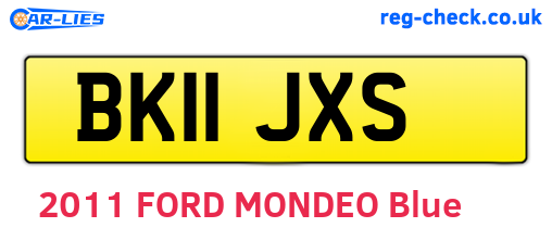 BK11JXS are the vehicle registration plates.