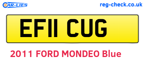 EF11CUG are the vehicle registration plates.