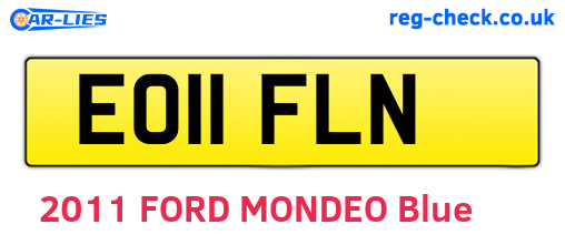 EO11FLN are the vehicle registration plates.