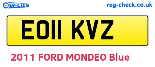 EO11KVZ are the vehicle registration plates.