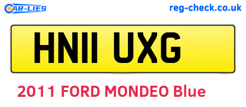 HN11UXG are the vehicle registration plates.