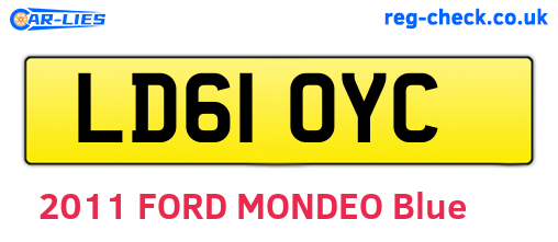 LD61OYC are the vehicle registration plates.