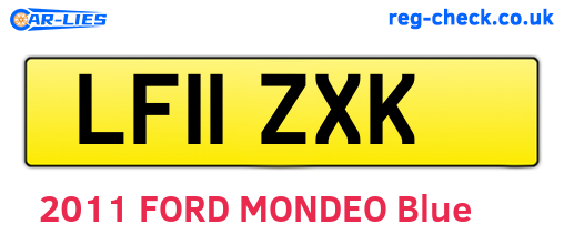 LF11ZXK are the vehicle registration plates.