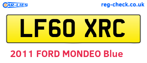 LF60XRC are the vehicle registration plates.
