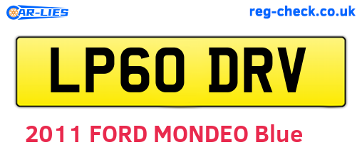 LP60DRV are the vehicle registration plates.