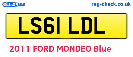 LS61LDL are the vehicle registration plates.