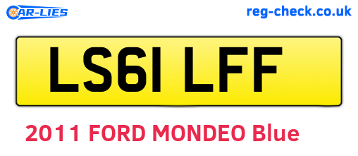 LS61LFF are the vehicle registration plates.