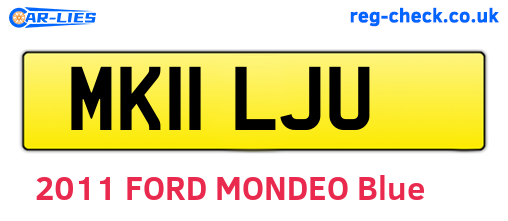 MK11LJU are the vehicle registration plates.