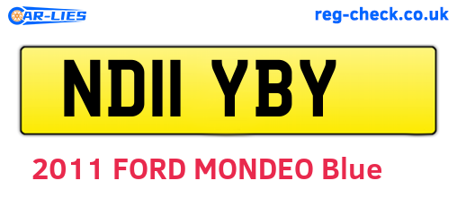 ND11YBY are the vehicle registration plates.