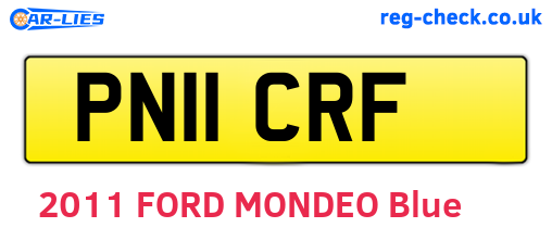 PN11CRF are the vehicle registration plates.