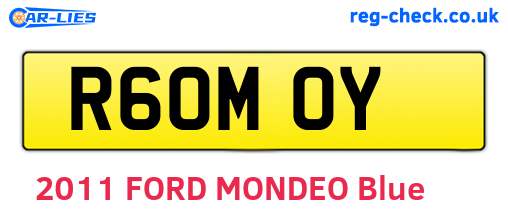 R60MOY are the vehicle registration plates.