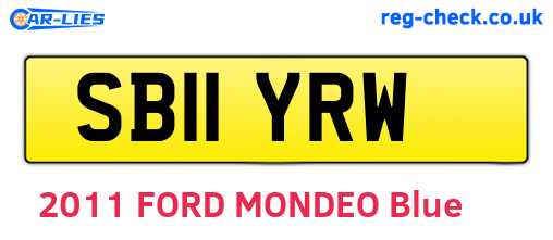 SB11YRW are the vehicle registration plates.