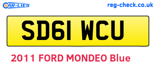 SD61WCU are the vehicle registration plates.