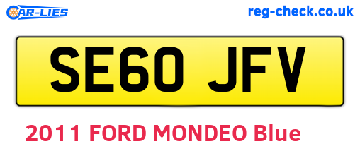 SE60JFV are the vehicle registration plates.