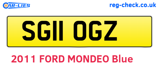 SG11OGZ are the vehicle registration plates.