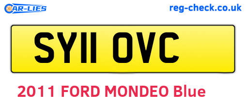 SY11OVC are the vehicle registration plates.