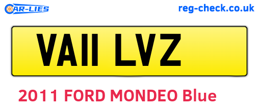 VA11LVZ are the vehicle registration plates.