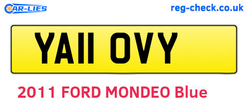 YA11OVY are the vehicle registration plates.