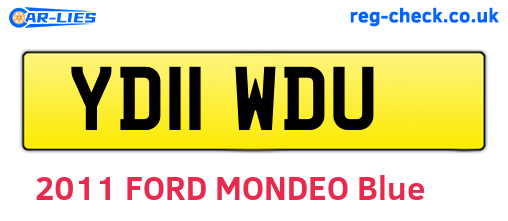 YD11WDU are the vehicle registration plates.