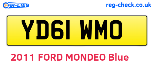 YD61WMO are the vehicle registration plates.