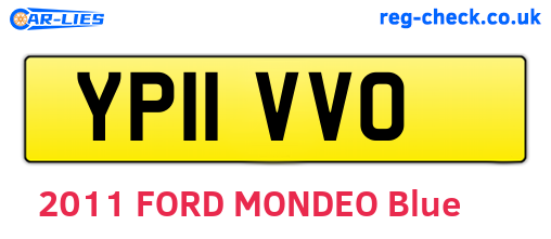 YP11VVO are the vehicle registration plates.