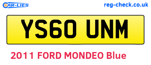 YS60UNM are the vehicle registration plates.