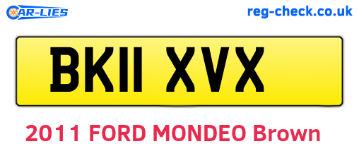 BK11XVX are the vehicle registration plates.