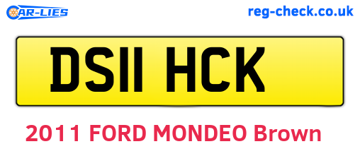 DS11HCK are the vehicle registration plates.