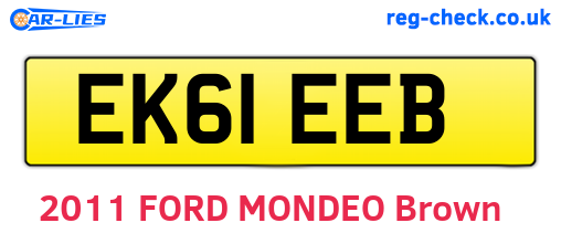 EK61EEB are the vehicle registration plates.
