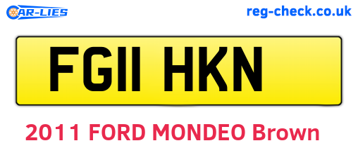 FG11HKN are the vehicle registration plates.
