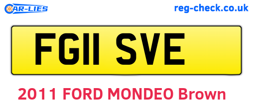 FG11SVE are the vehicle registration plates.