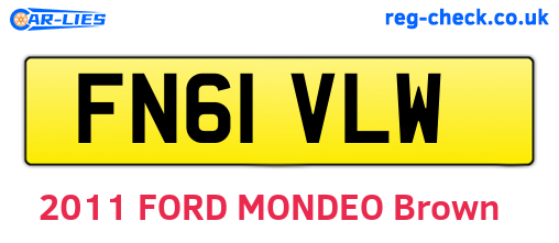 FN61VLW are the vehicle registration plates.