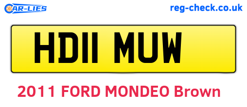 HD11MUW are the vehicle registration plates.