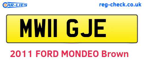 MW11GJE are the vehicle registration plates.