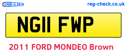 NG11FWP are the vehicle registration plates.