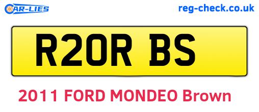 R20RBS are the vehicle registration plates.
