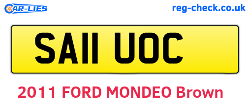 SA11UOC are the vehicle registration plates.